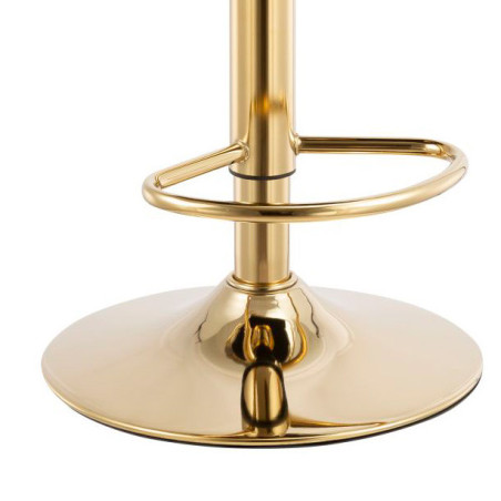 Krzesło wysokie hoker KLARA H5-FX złoty/szary velvet