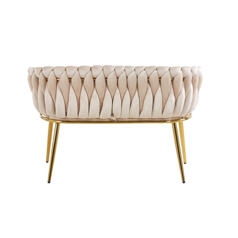 Sofa KLARA SF2-FX (G) złoty/beżowy velvet