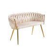 Sofa KLARA SF2-FX (G) złoty/beżowy velvet