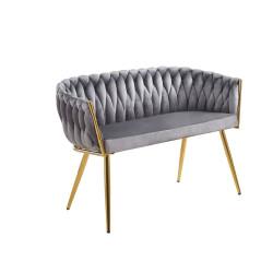 Sofa KLARA SF2-FX (G) złoty/beżowy velvet