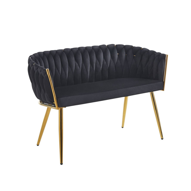 Sofa KLARA SF2-FX (G) złoty/beżowy velvet