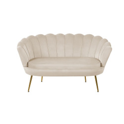 Sofa KLARA SF1-FX (G) złoty/beżowy velvet