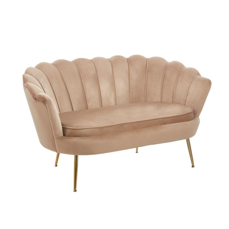 Sofa KLARA SF1-FX (G) złoty/beżowy velvet
